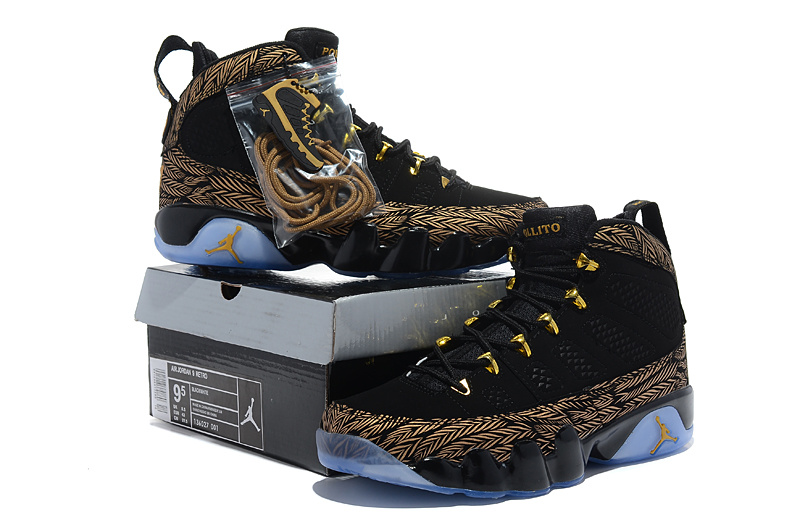 Air Jordan 9 Mens Shoes Black/Brown Online